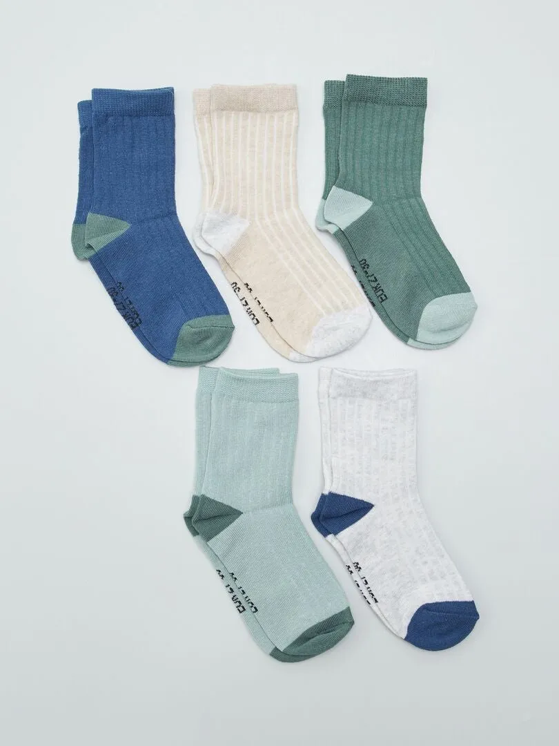 PACK DE 5 PARES DE CALCETINES DE CANALé  AZUL