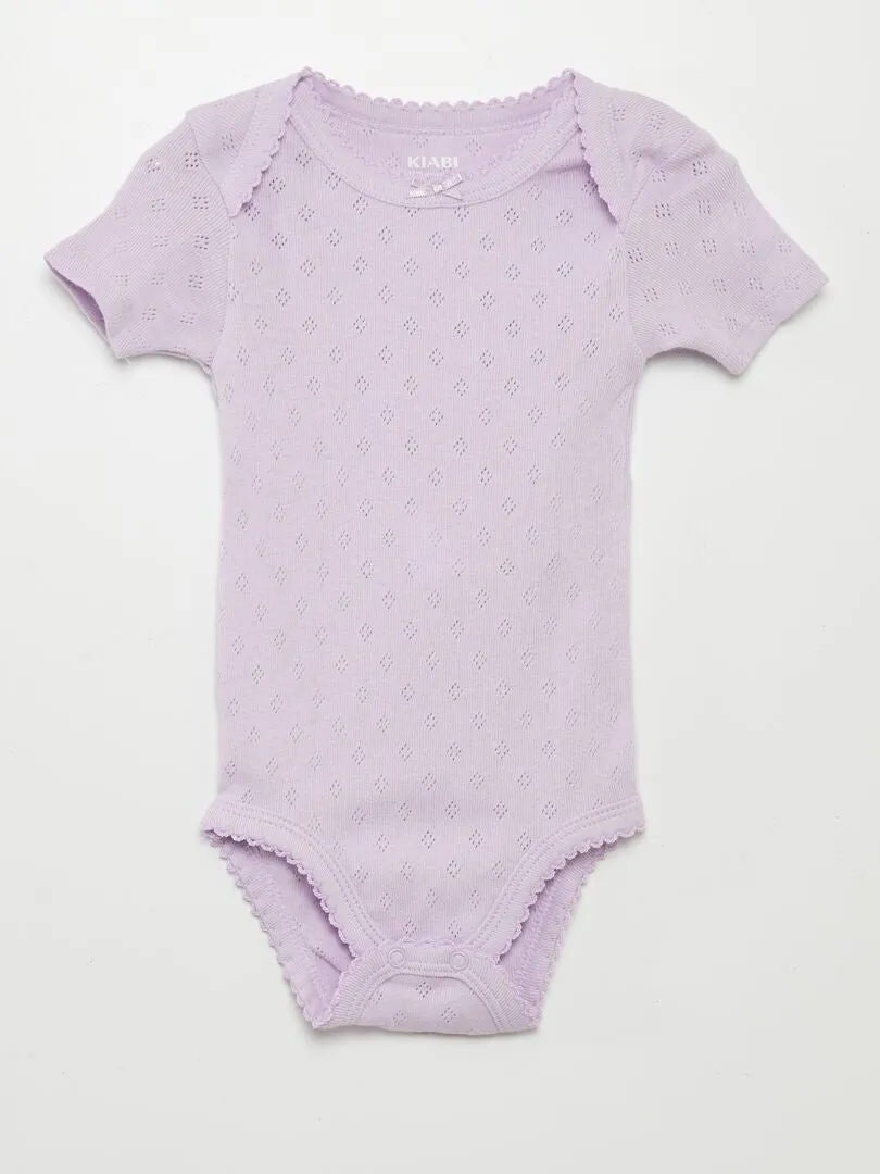 PACK DE BODIS DE PUNTO   3 PIEZAS  PURPURA