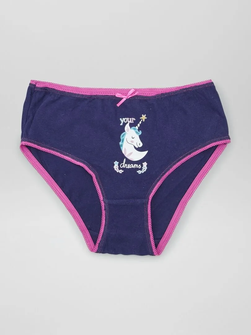PACK DE BRAGUITAS DE ALGODóN  5 PIEZAS  ROSA