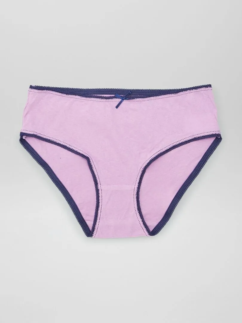 PACK DE BRAGUITAS DE ALGODóN  5 PIEZAS  ROSA