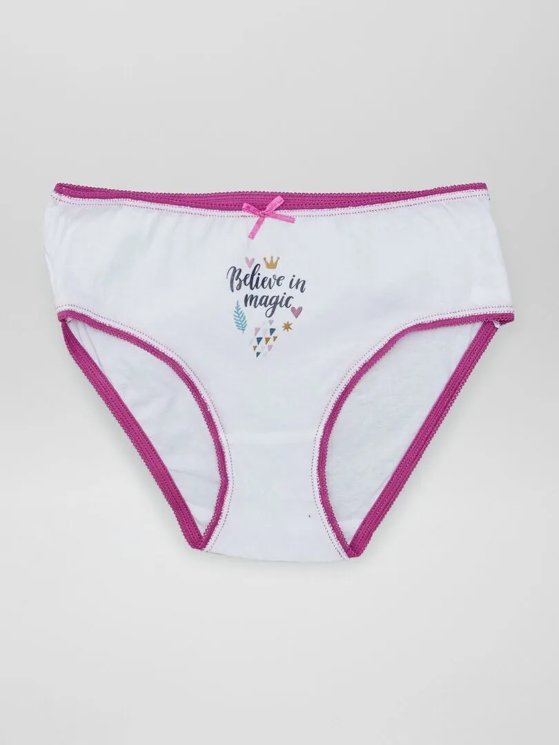 PACK DE BRAGUITAS DE ALGODóN  5 PIEZAS  ROSA
