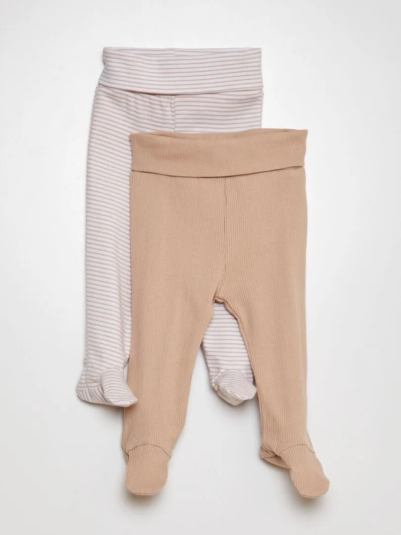 PACK DE LEGGINGS DE ALGODóN   2 PIEZAS  MARRON