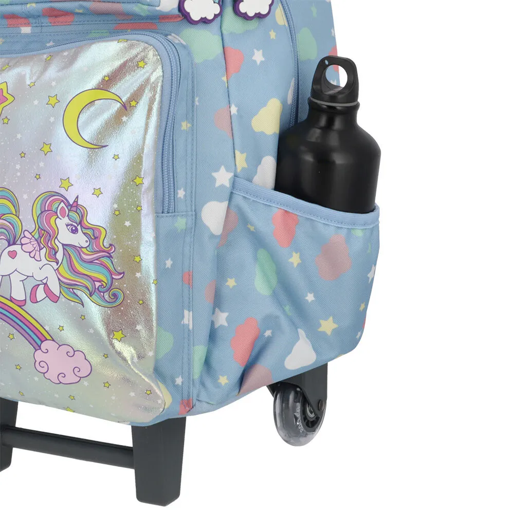 Pack Mochila con ruedas Xtrem Run 5XT Unicornio Azul