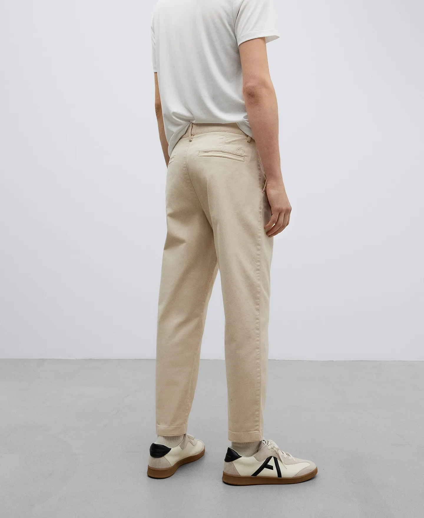 Pantalón chino sarga algodón hombre