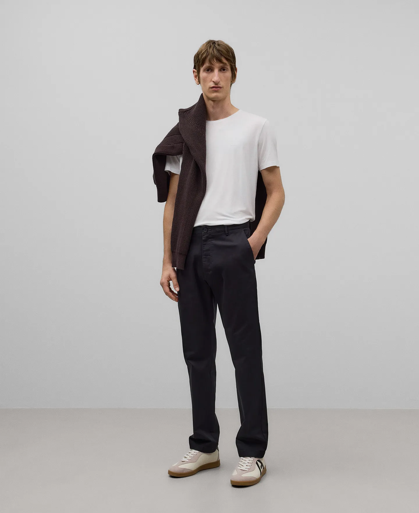 Pantalón chino twill de algodón hombre