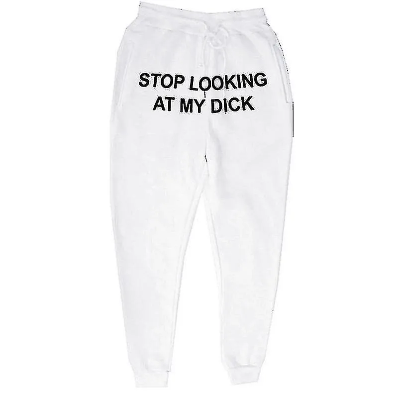 Pantalones casuales casuales con impresión de letras para hombres y mujeres Pantalones deportivos sueltos de cintura alta con co
