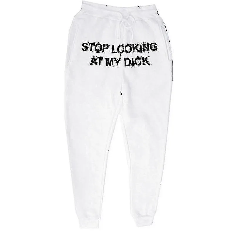 Pantalones casuales casuales con impresión de letras para hombres y mujeres Pantalones deportivos sueltos de cintura alta con co