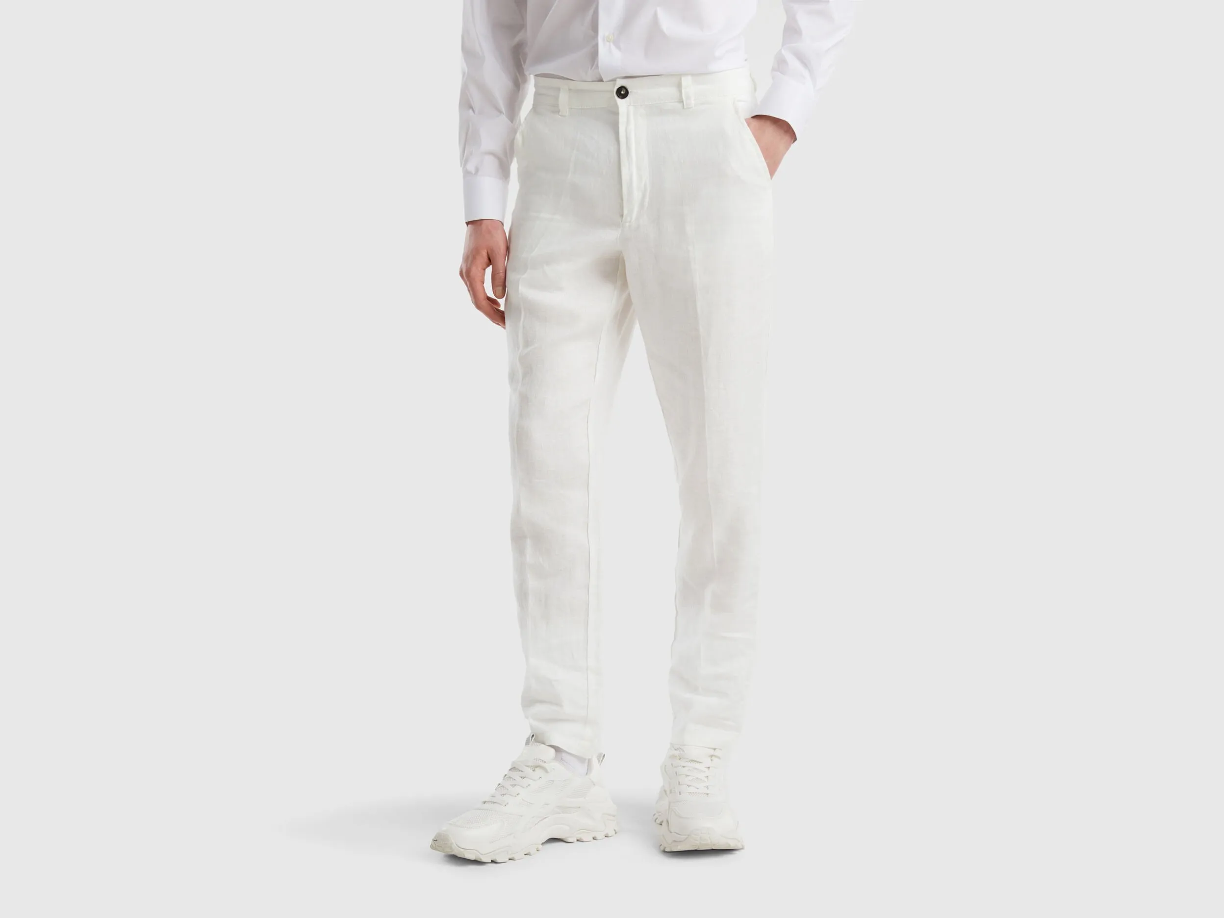 Pantalones chinos de puro lino