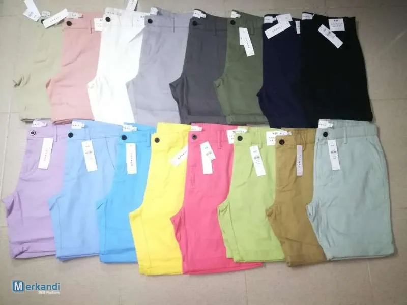 Pantalones cortos chinos para hombre Pantalones cortos de combate de carga 100% algodón casuales