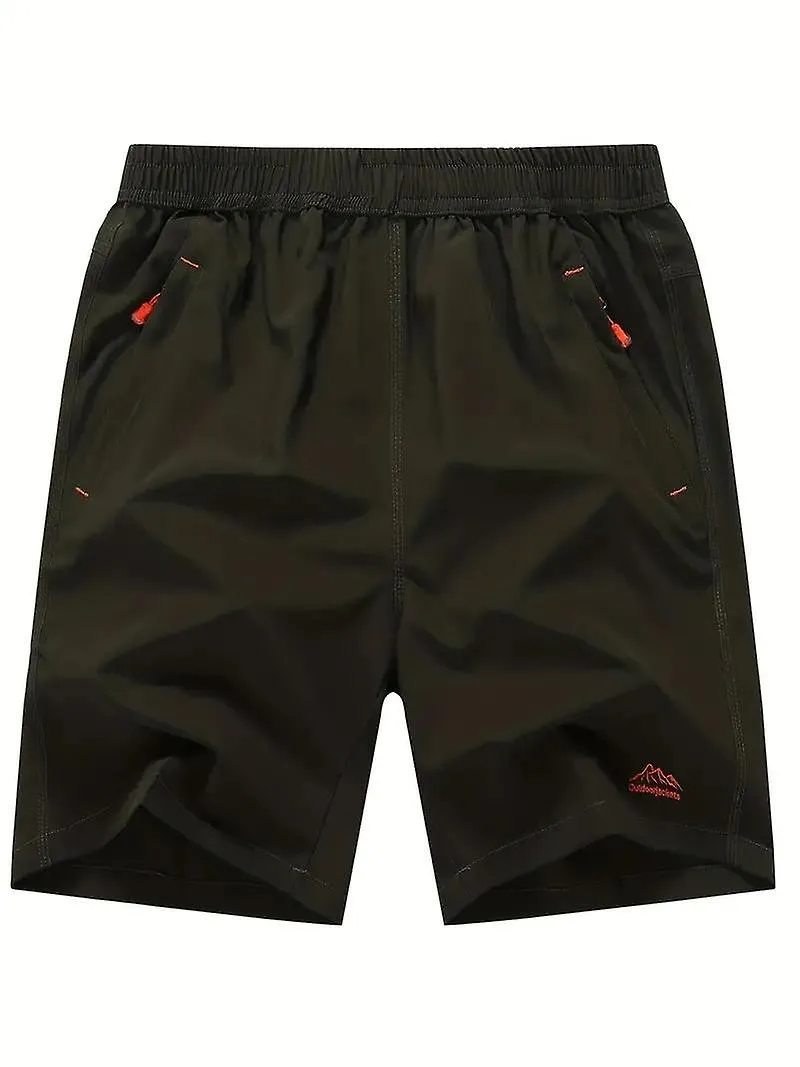 Pantalones cortos deportivos con cordón de seda de hielo para hombres, pantalones casuales transpirables que absorben la humedad