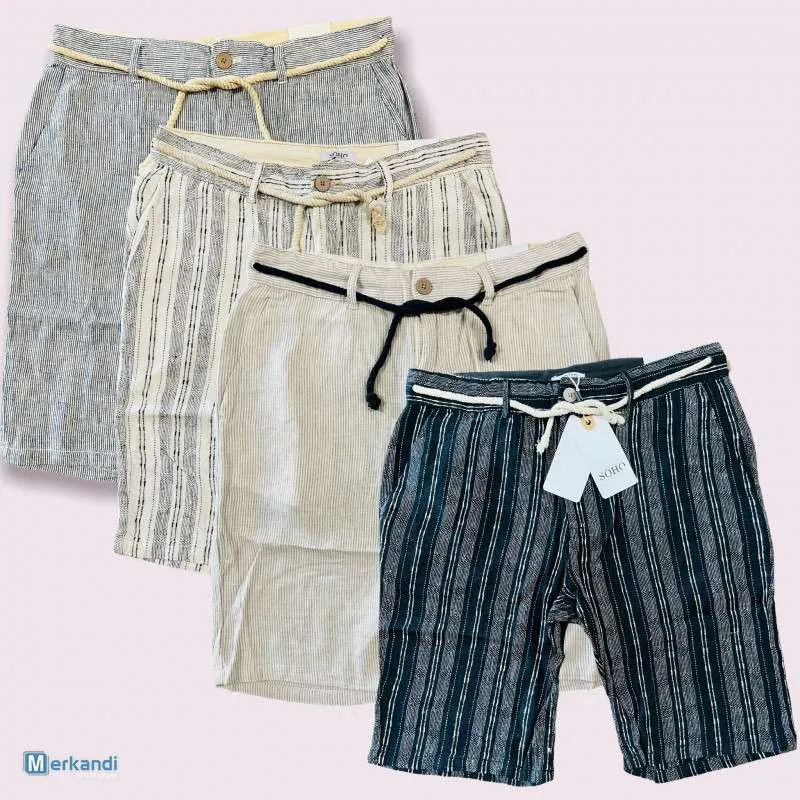Pantalones cortos para hombre Verano de algodón medio pantalón jeans casuales pantalones cortos de combate cargo