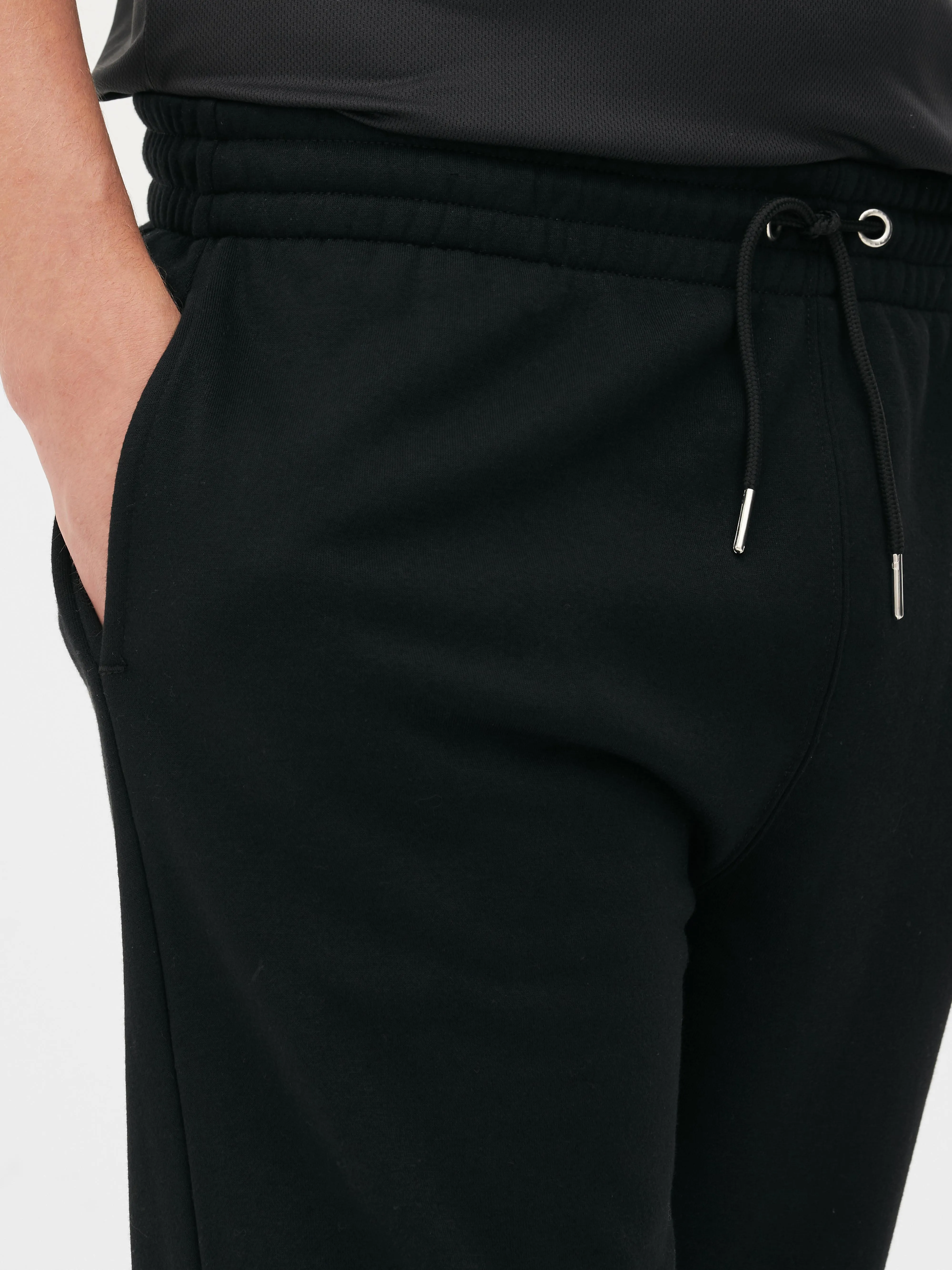Pantalones de chándal negros de pernera recta