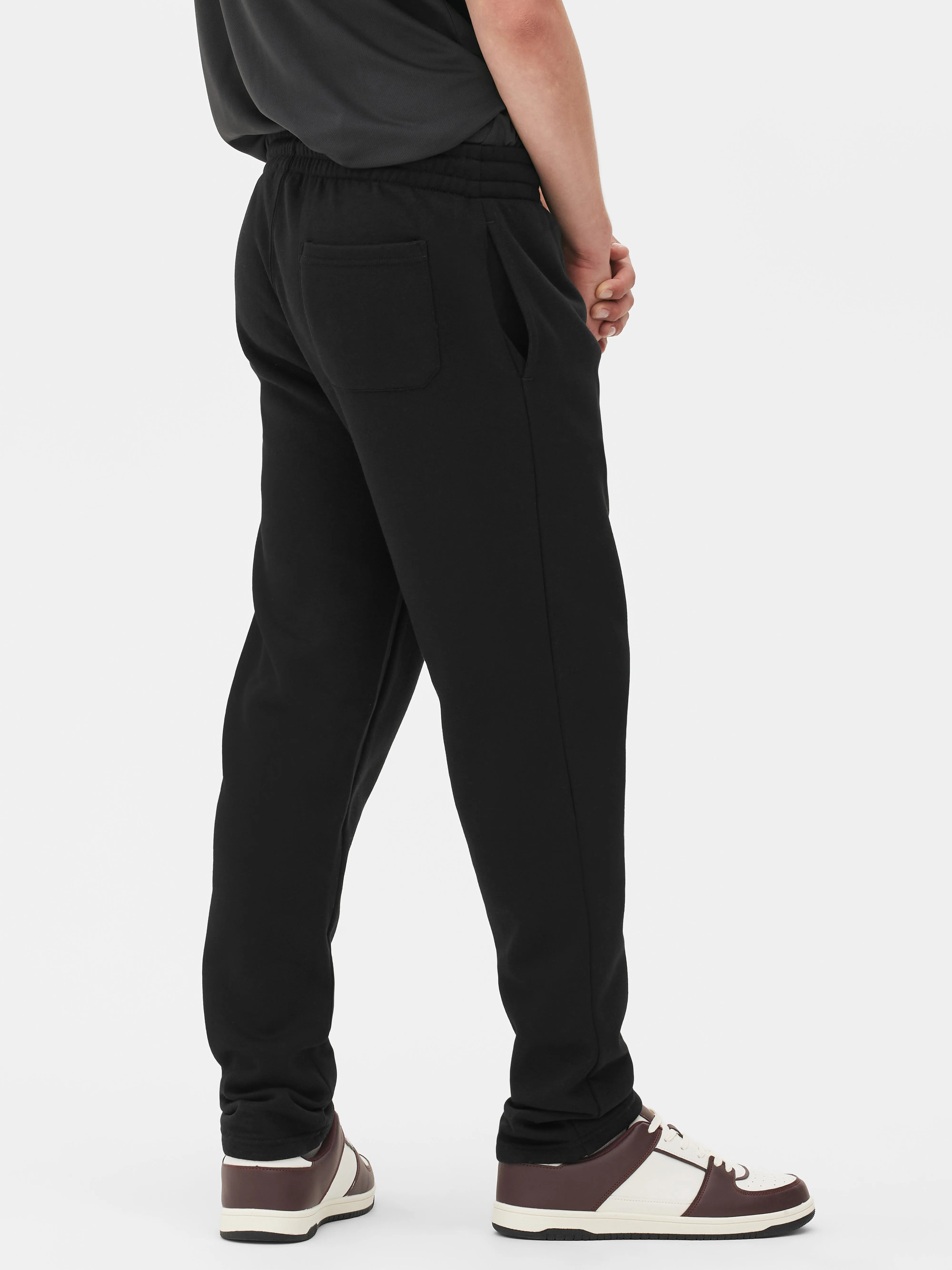 Pantalones de chándal negros de pernera recta