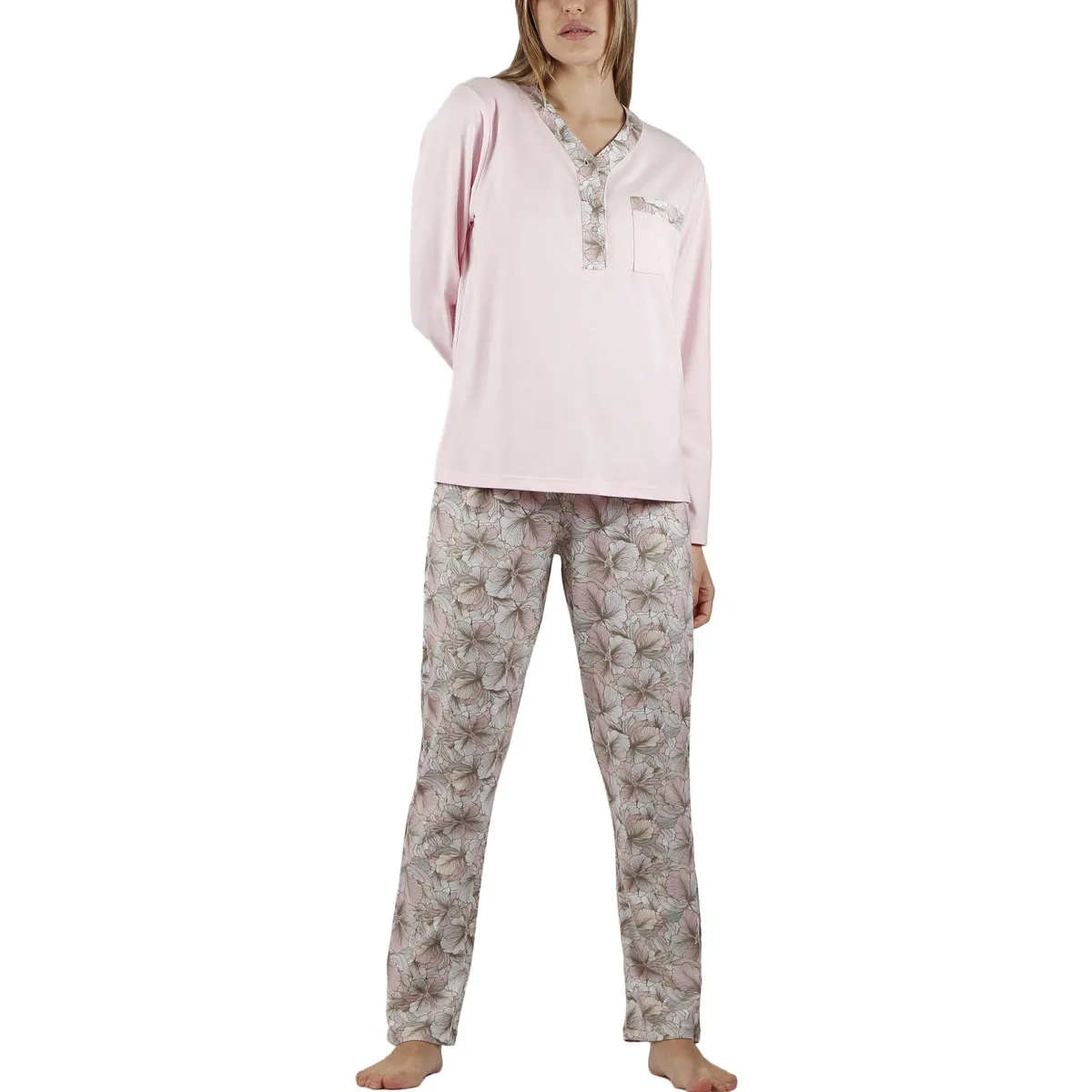 Pantalones de pijama top manga larga Made With Love