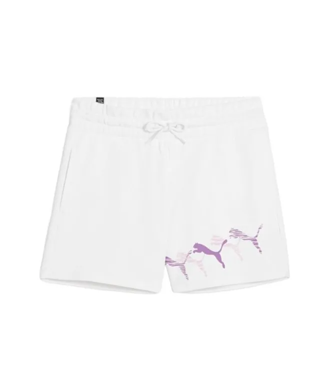 Pantalones Puma Essentials+ AB 5" Gra Blanco Mujer
