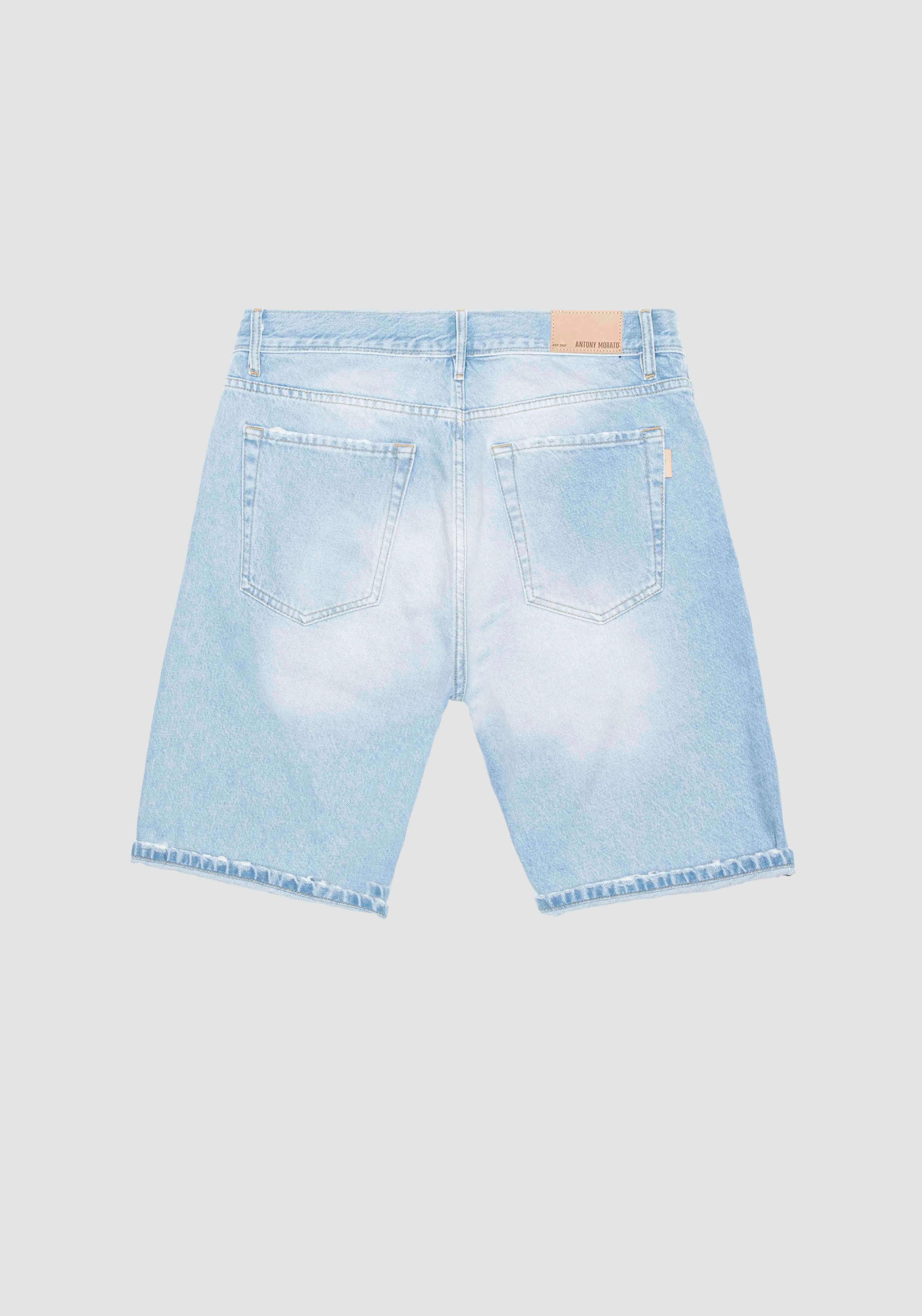 PANTALÓN CORTO «ARGON» SLIM FIT DENIM AZUL