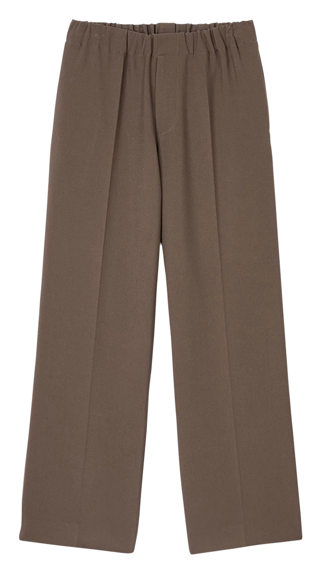 Pantalón ancho de punto en marron