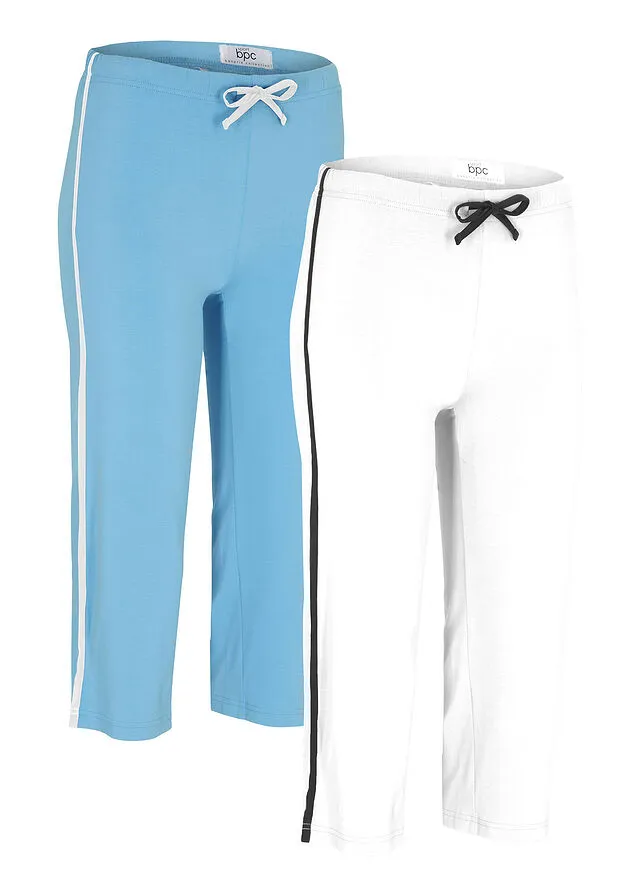 PANTALóN CAPRI DEPORTIVO, PITILLO (2 UNIDADES) AZUL CARIBEBLANCO