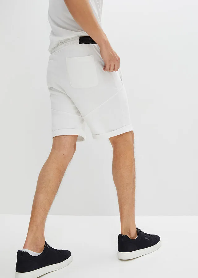 PANTALóN CORTO DE CHáNDAL DE POLIéSTER RECICLADO BLANCONEGRO