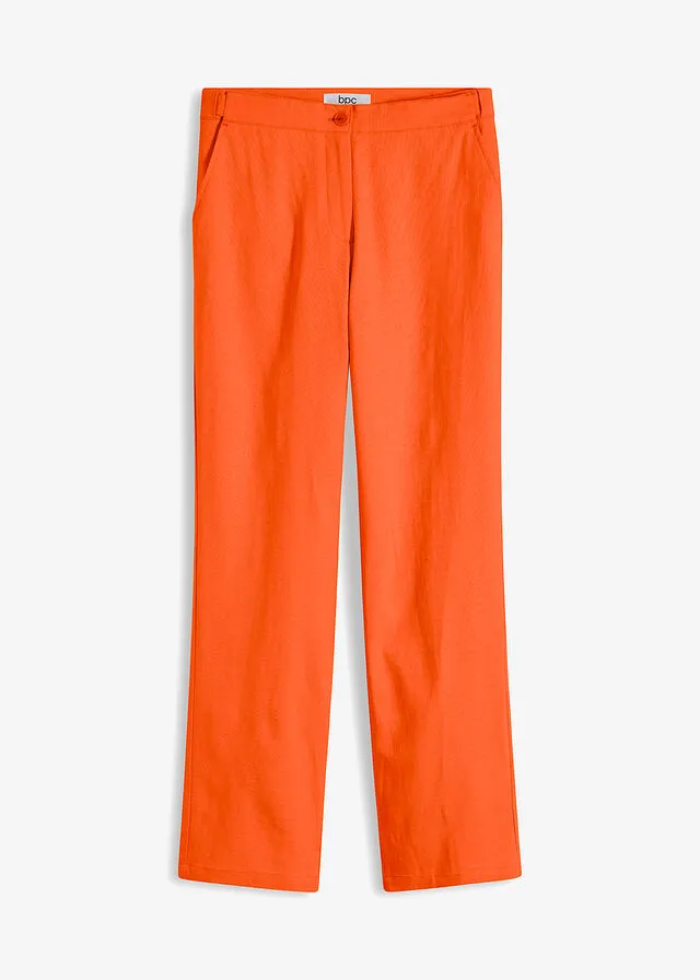 Pantalón de lino Naranja cálido