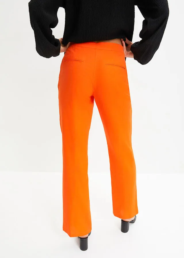 Pantalón de lino Naranja cálido