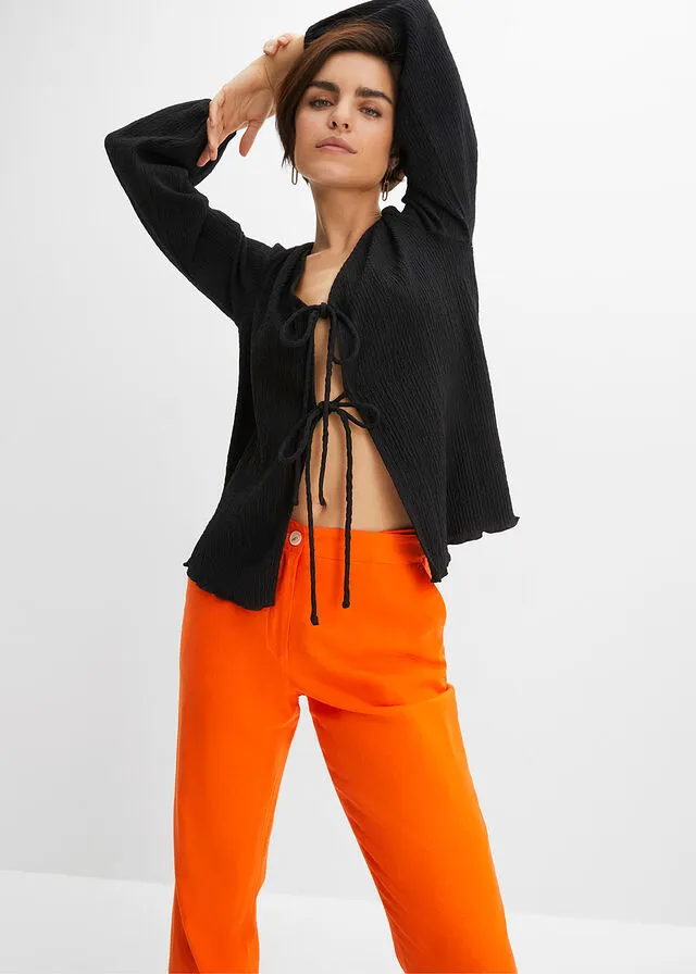 Pantalón de lino Naranja cálido