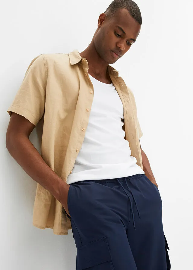 Pantalón funcional capri con corte normal Azul marino