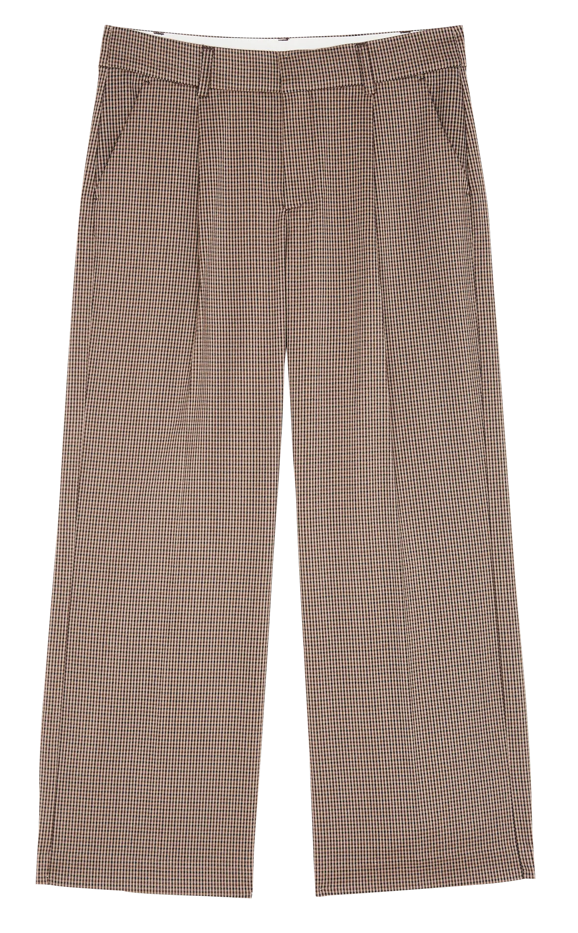 Pantalón recto con pinzas en multicolor