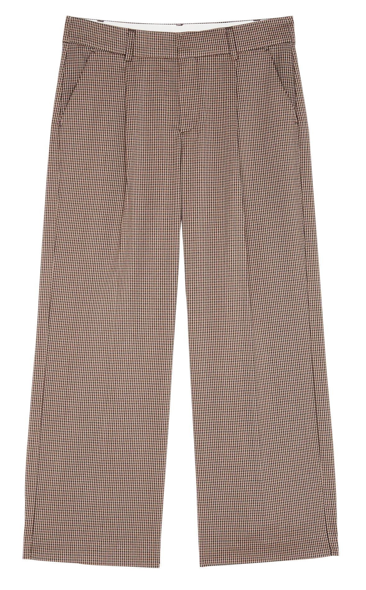 Pantalón recto con pinzas en multicolor