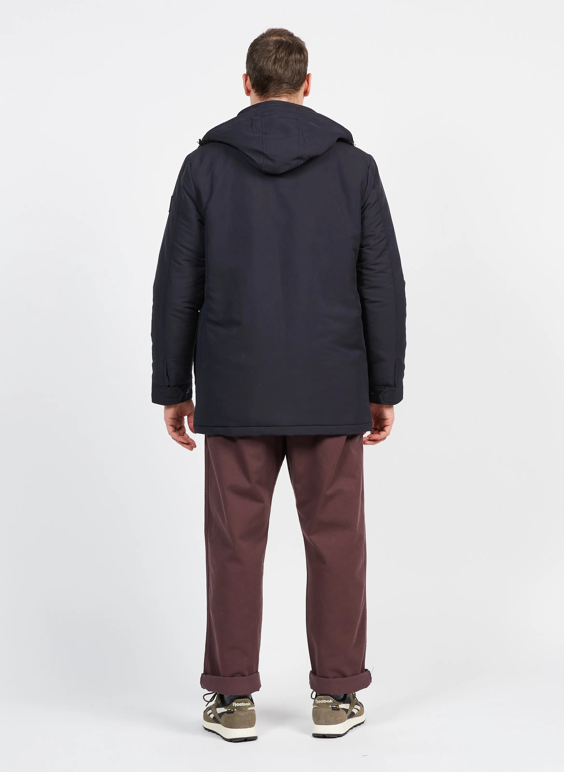 Pantalón recto de algodón orgánico en violeta