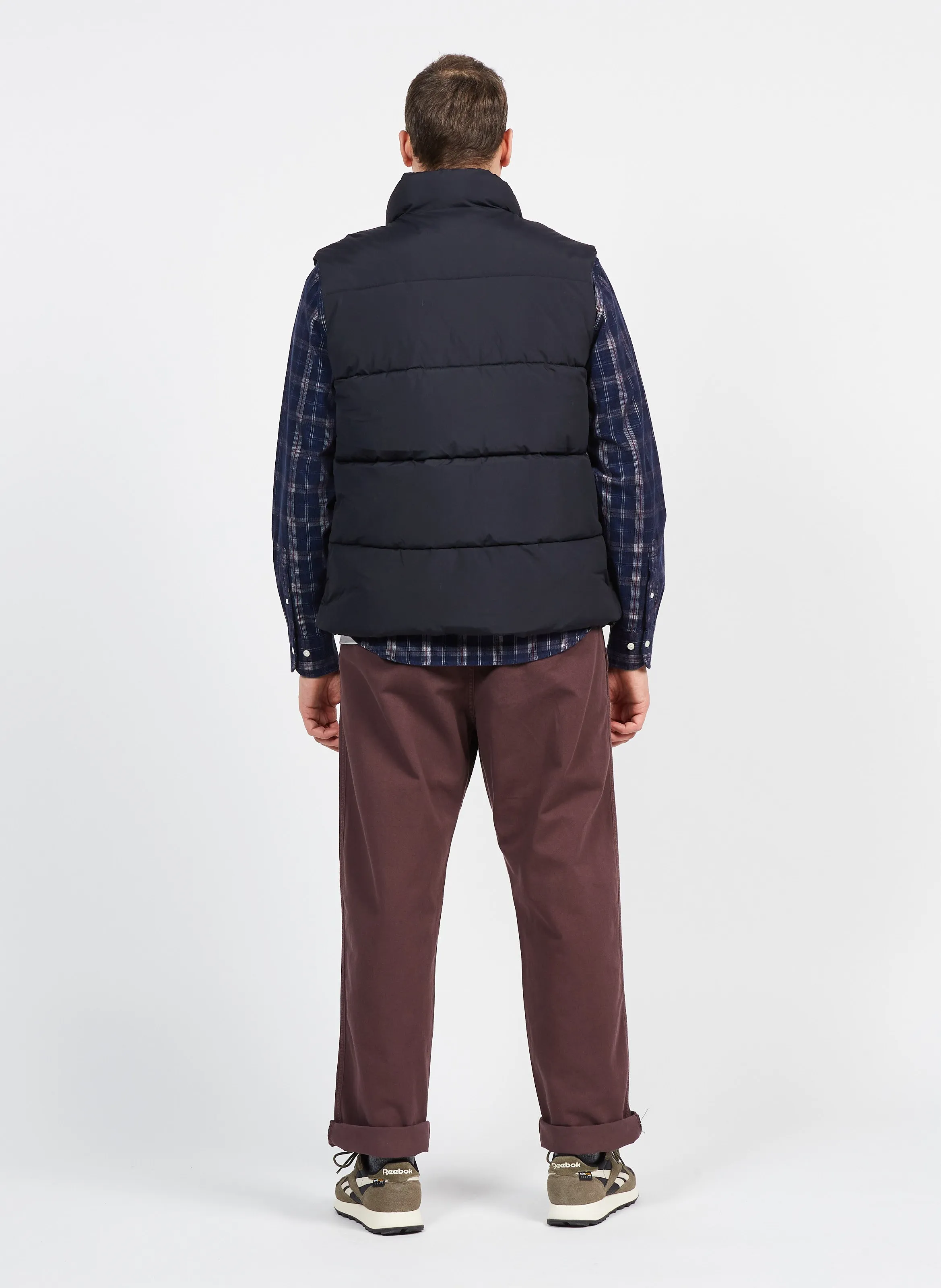 Pantalón recto de algodón orgánico en violeta