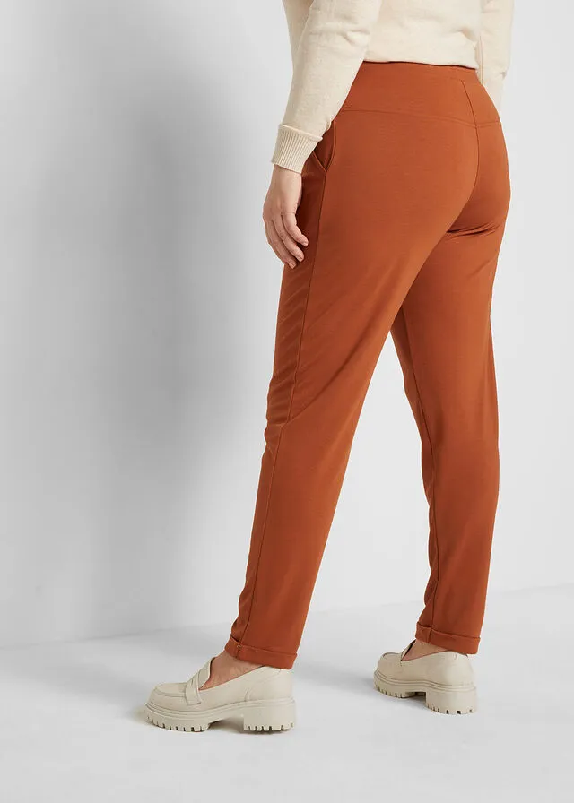 Pantalón sin cierre Punto di Roma con cintura elástica Musgo oscuro