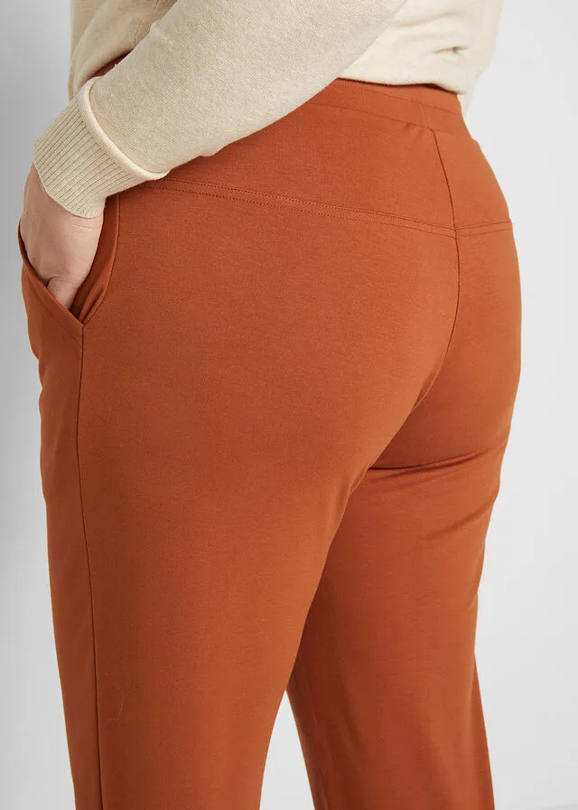 Pantalón sin cierre Punto di Roma con cintura elástica Musgo oscuro