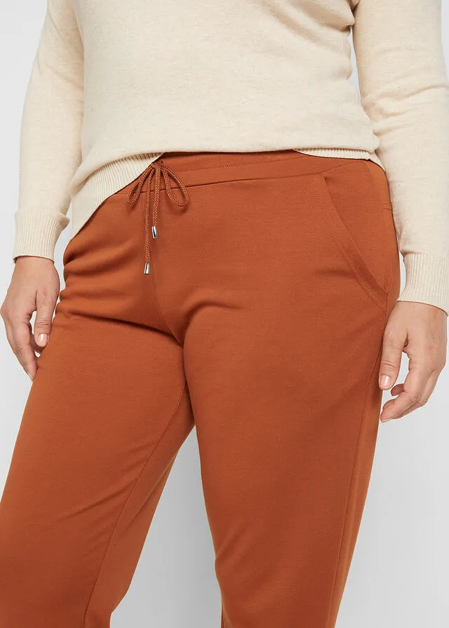 Pantalón sin cierre Punto di Roma con cintura elástica Musgo oscuro
