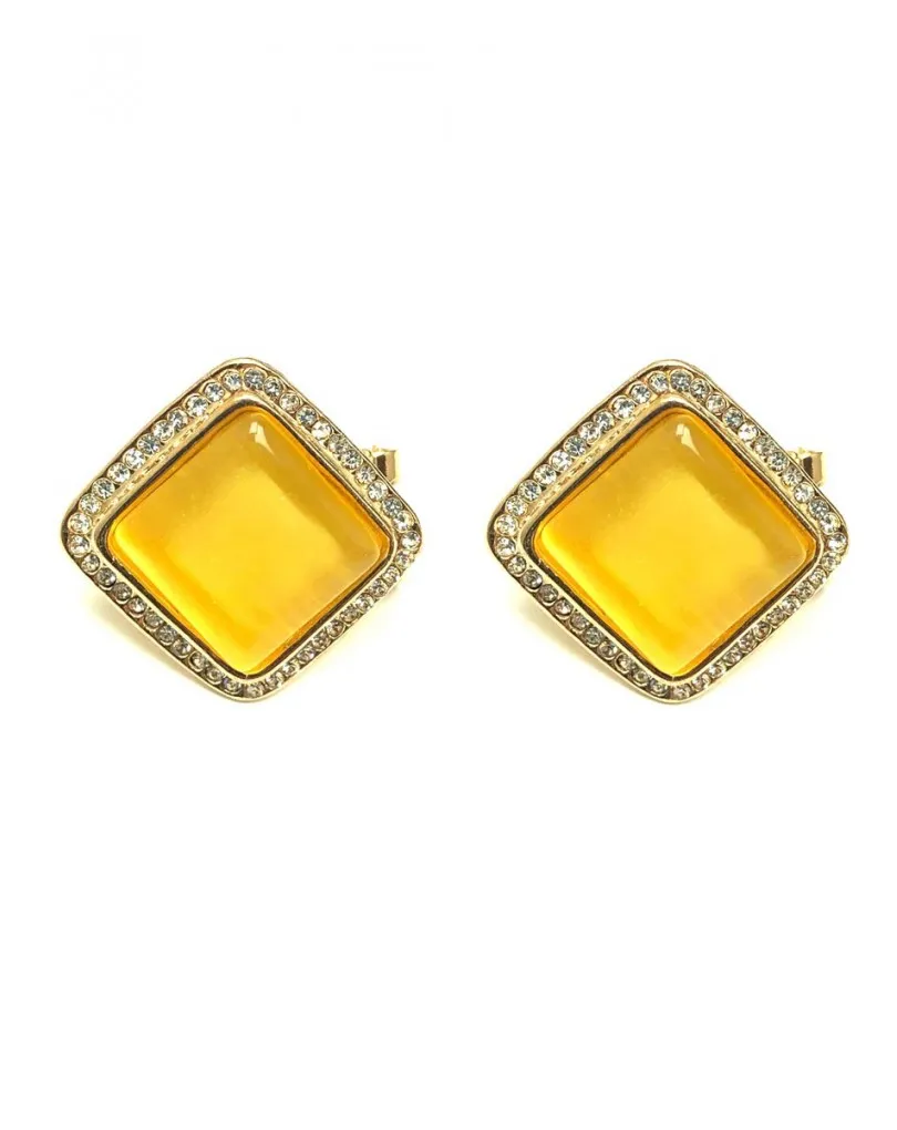 PENDIENTES BISUTERIA ELEGANTES COLOR AMARILLO