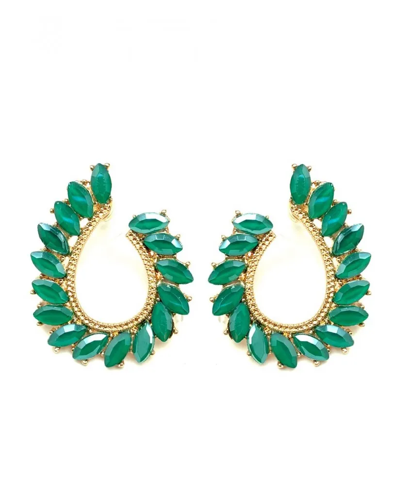 PENDIENTES DE BISUTERIA FINA VERDES MUY ELEGANTES
