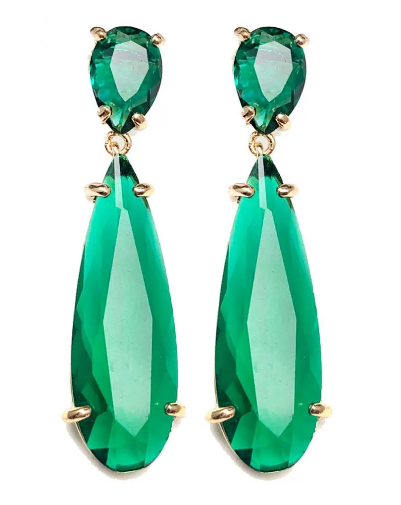PENDIENTES ELEGANTES VERDES PARA BODAS ESPECIAL MADRINAS