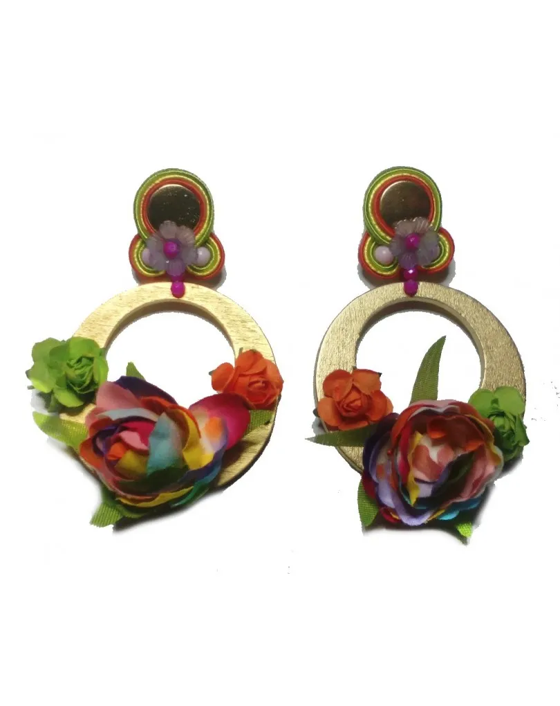 PENDIENTES FLAMENCA DE DISEÑO