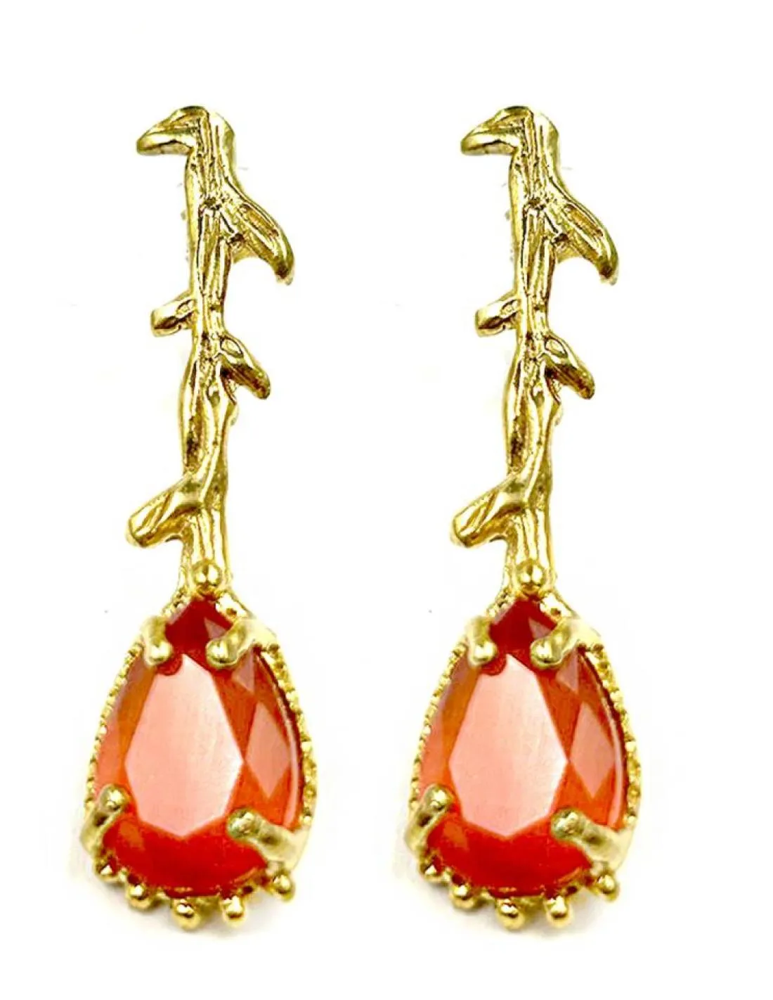 PENDIENTES NARANJAS MUY ELEGANTES PARA BODAS Y BAUTIZOS