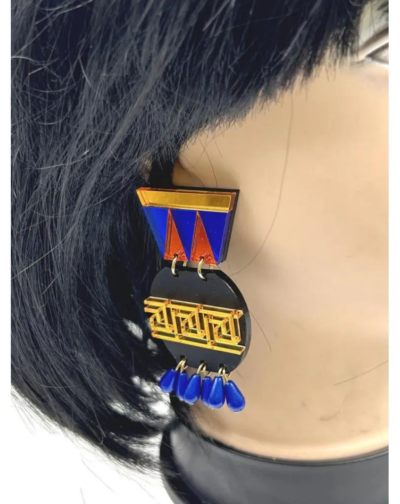 PENDIENTES PARA MUJER DE DISEÑO, ANFORA EGIPCIA, PENDIENTES DE DISEÑO EL JARDIN DEL DESEO