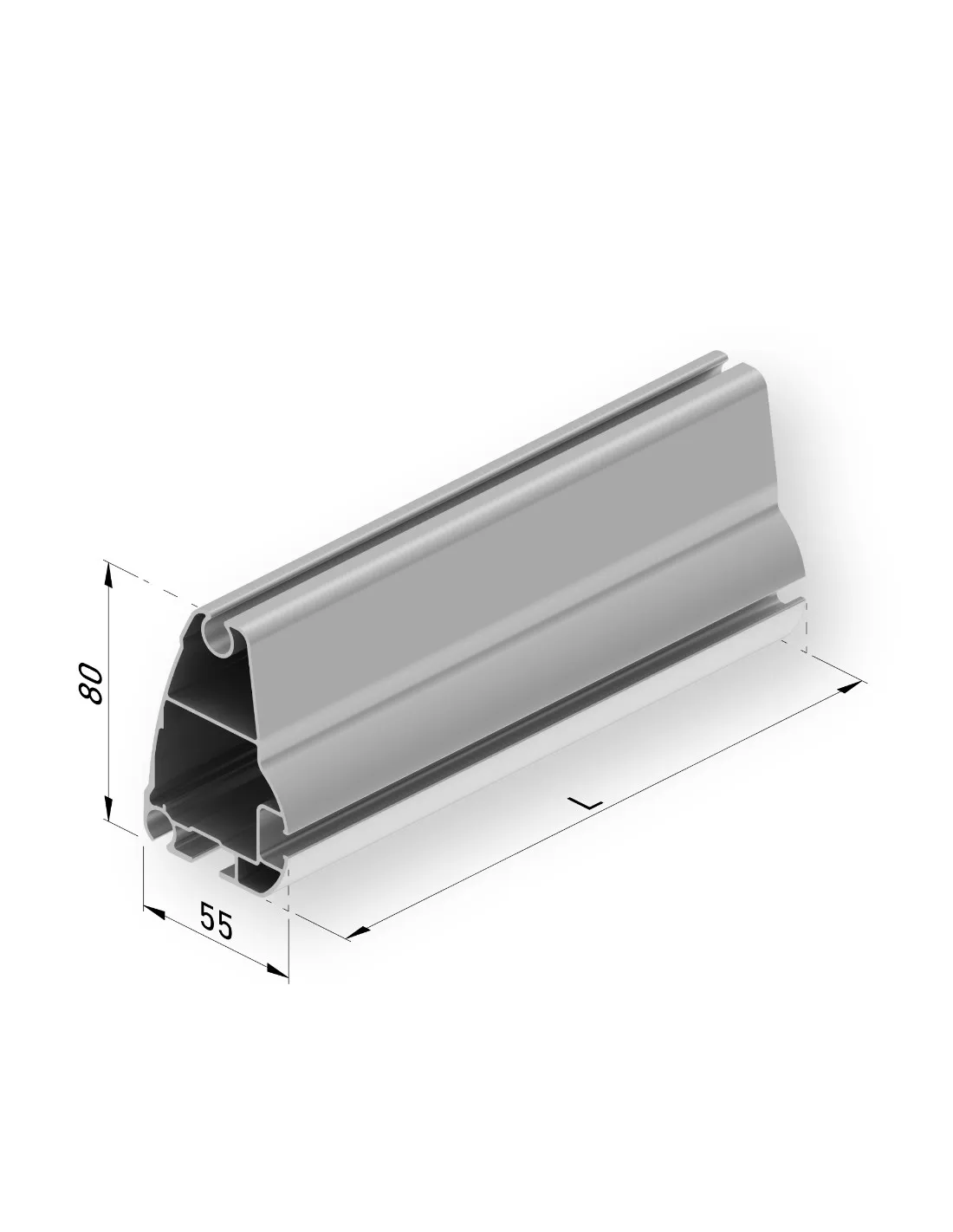 PERFIL TERMINAL BAMBU2 ALUMINIO BLANCO 4 MGAVIOTA
