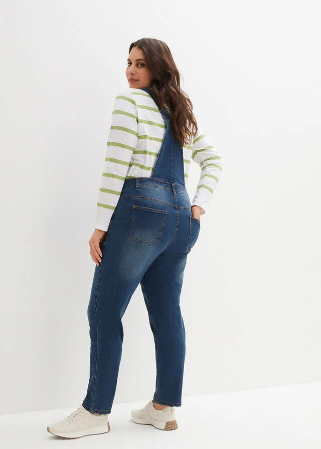 Peto vaquero, con corte cómodo Denim claro