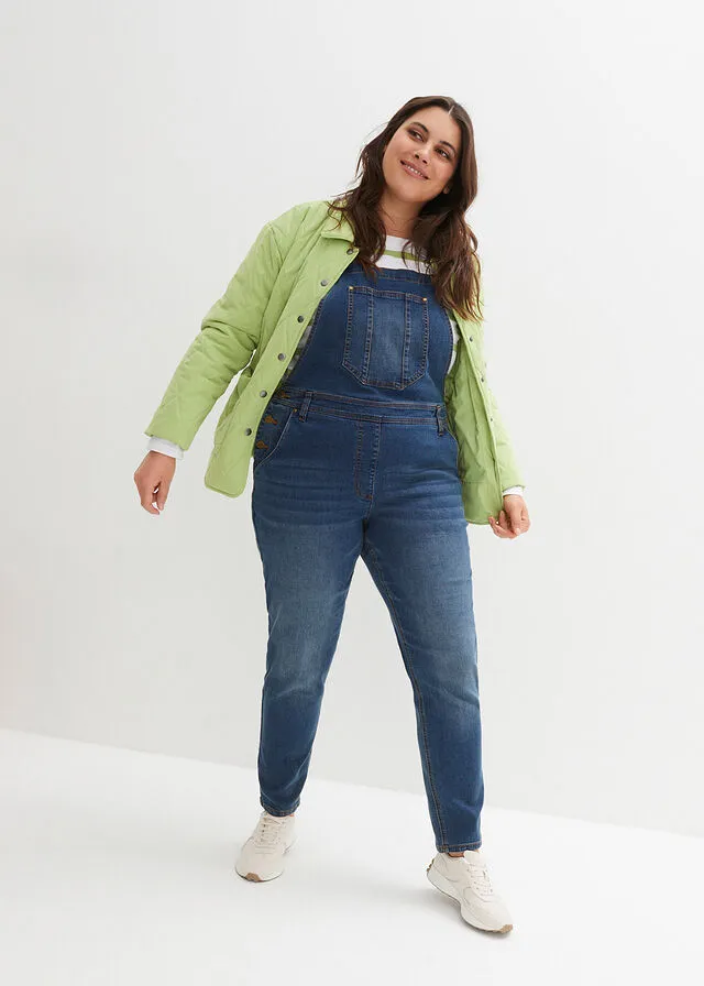 Peto vaquero, con corte cómodo Denim claro
