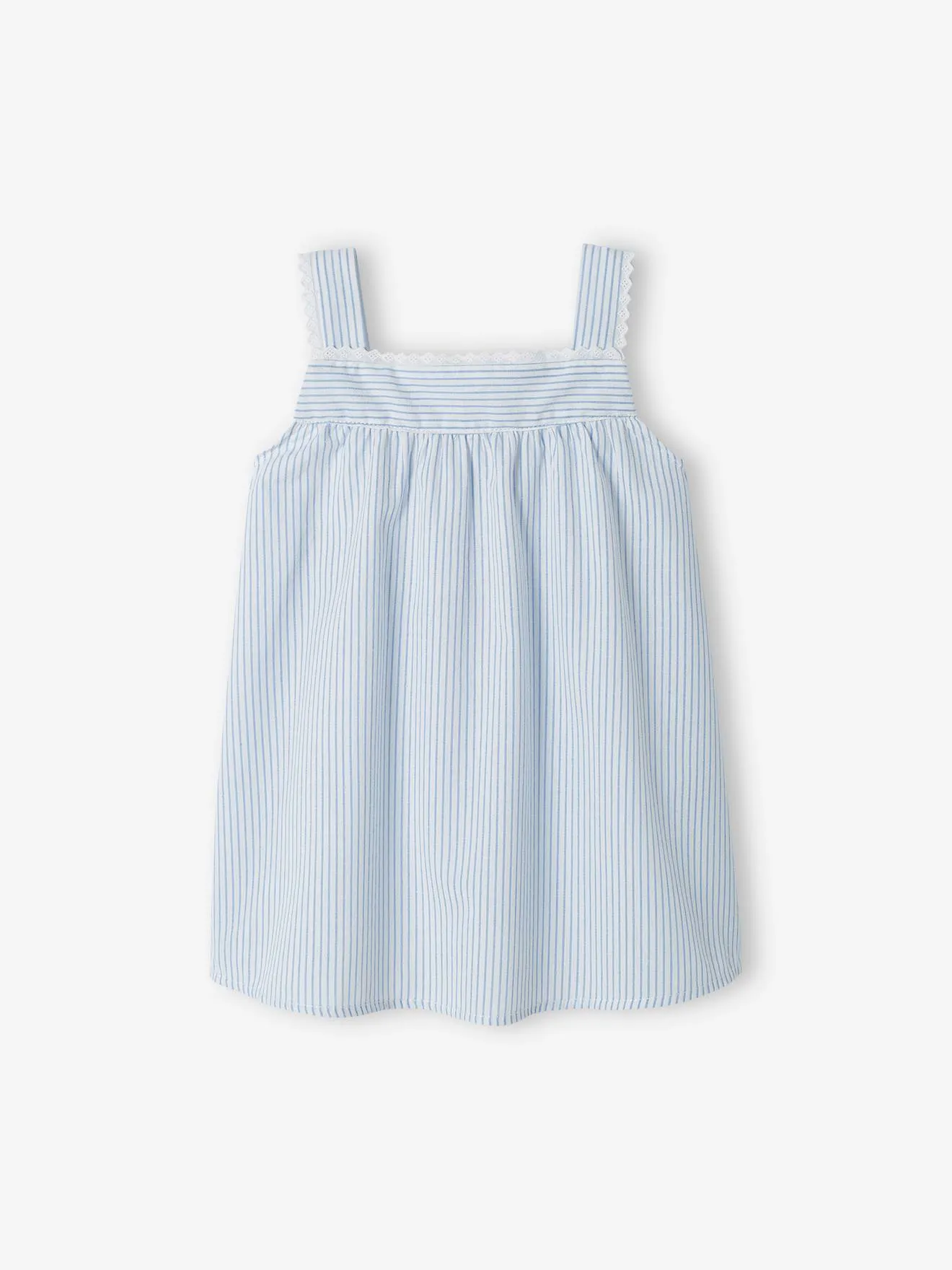 Pijama con short a rayas para niña