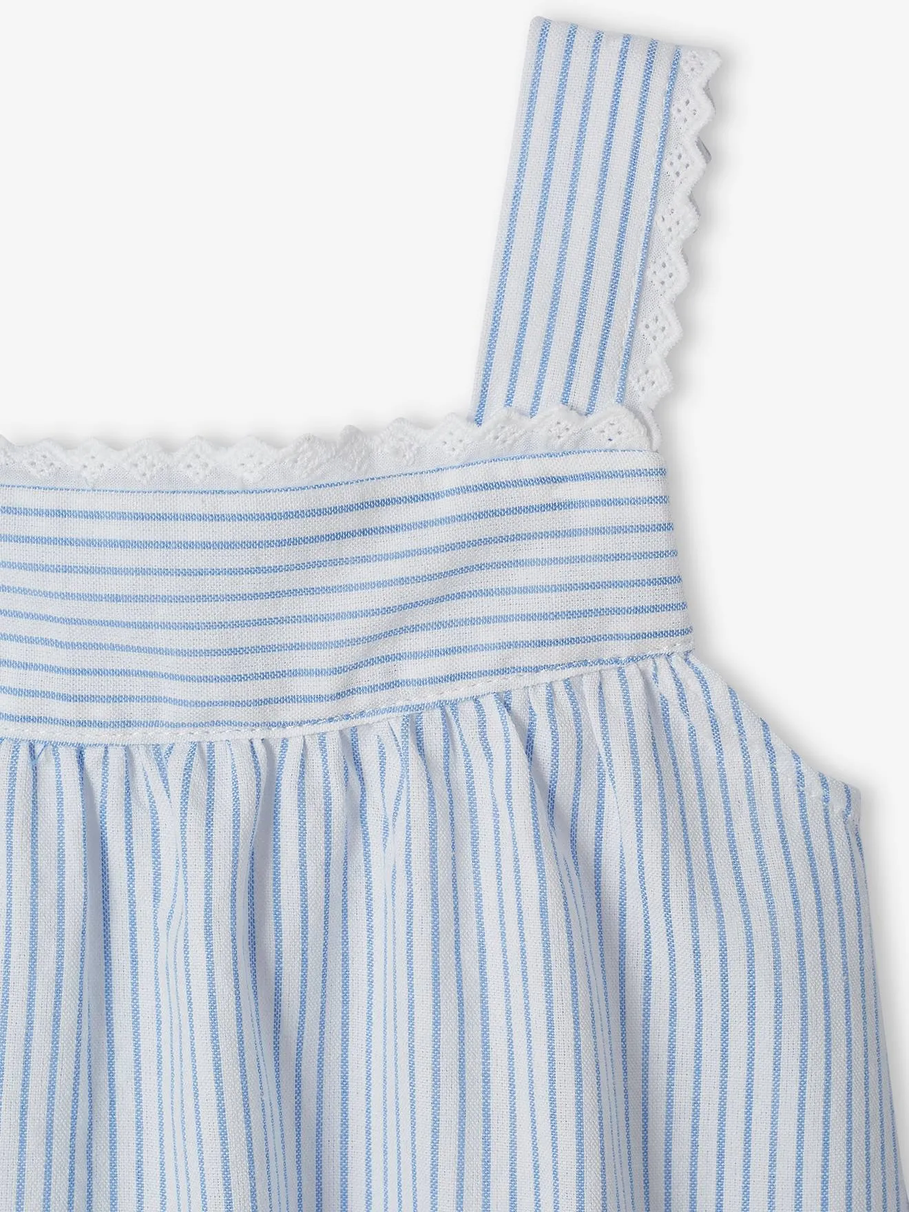 Pijama con short a rayas para niña