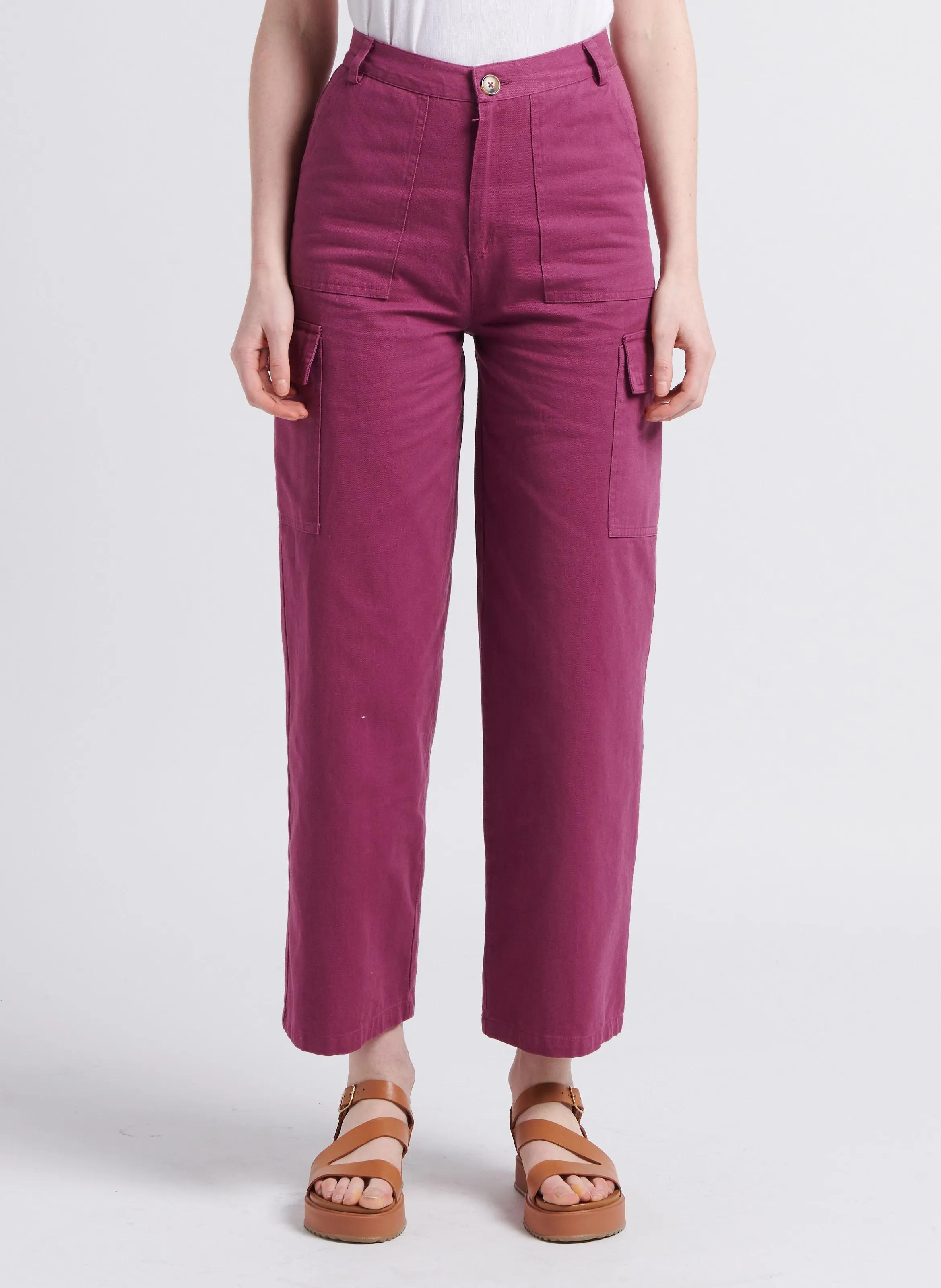 PINA  PANTALóN CARGO DE ALGODóN EN VIOLETA