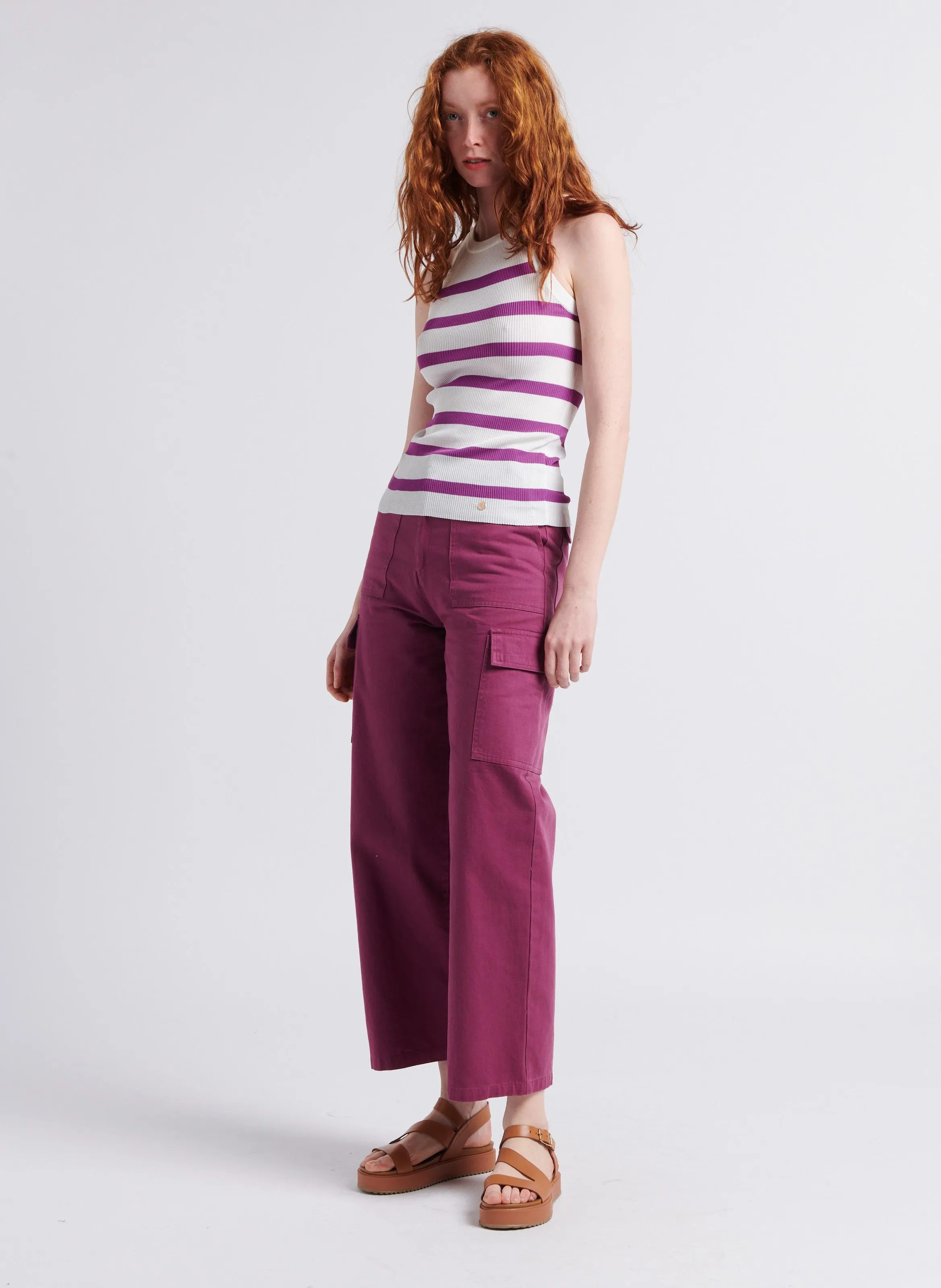 PINA  PANTALóN CARGO DE ALGODóN EN VIOLETA