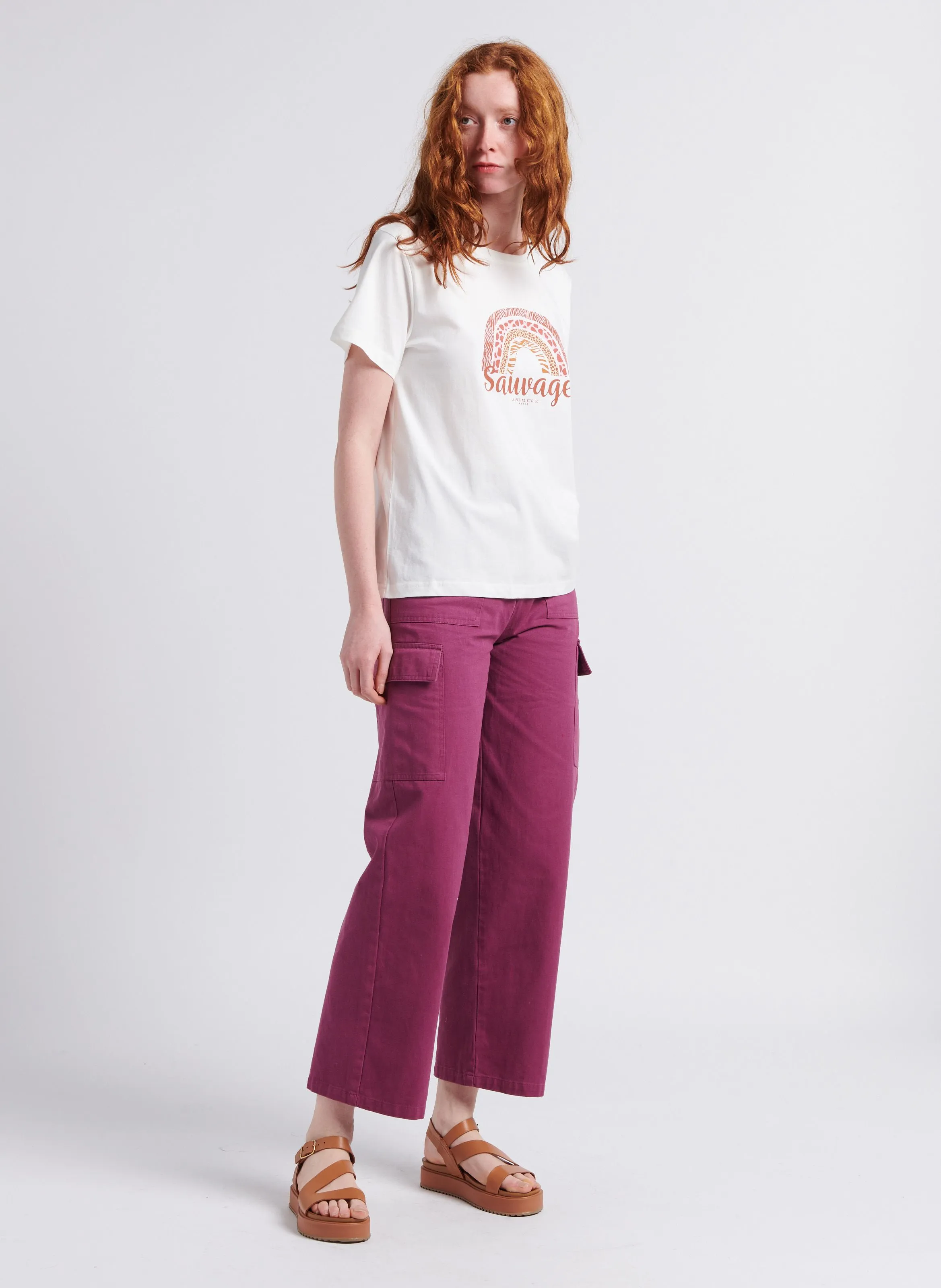 PINA  PANTALóN CARGO DE ALGODóN EN VIOLETA
