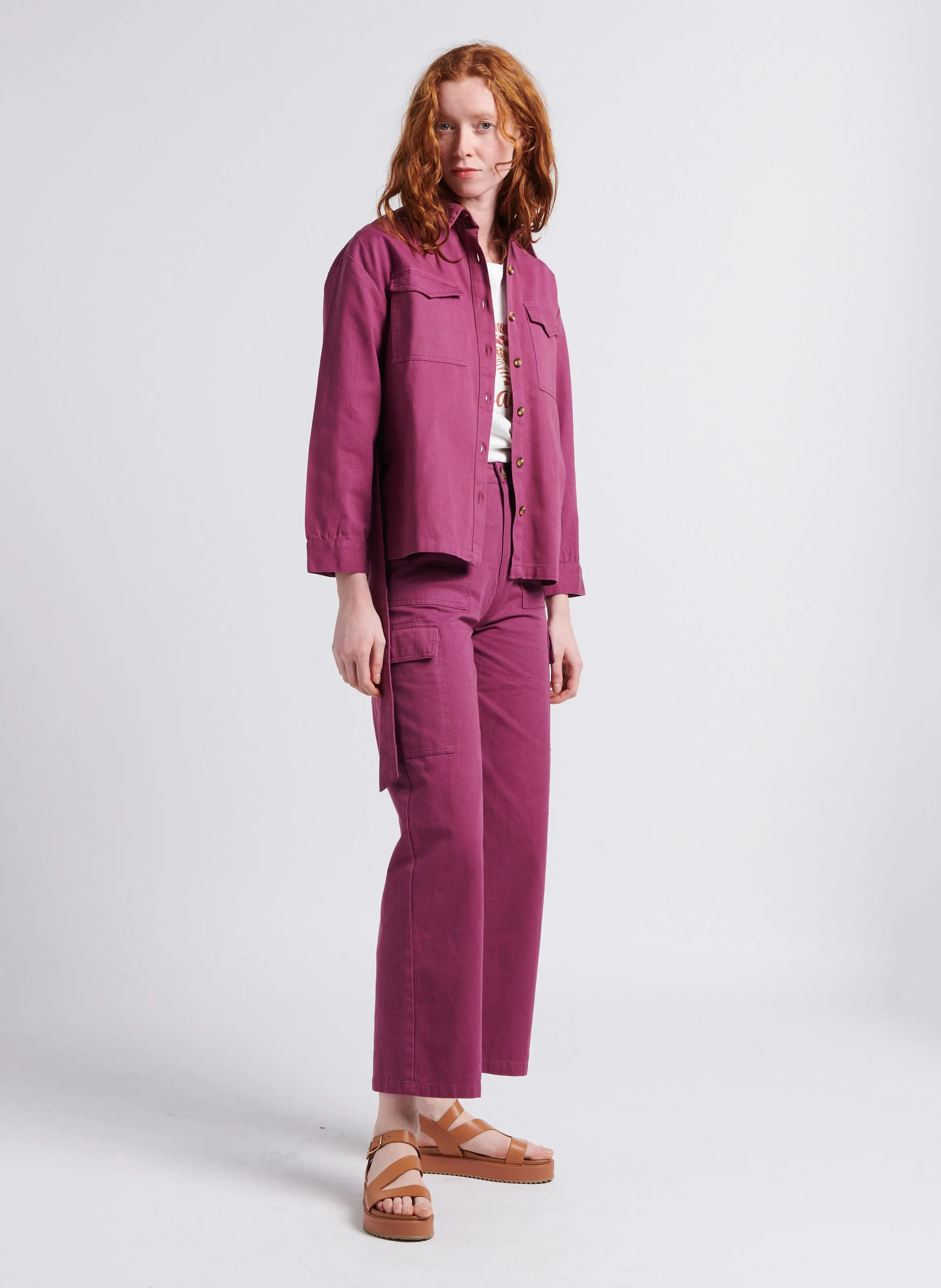 PINA  PANTALóN CARGO DE ALGODóN EN VIOLETA