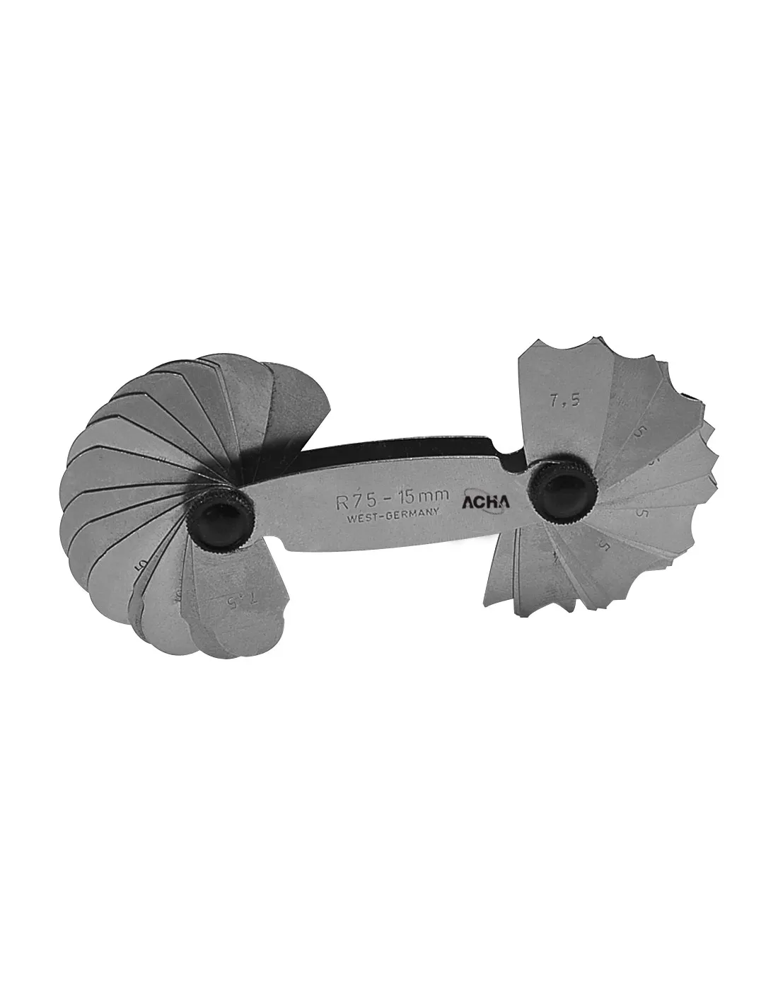 Plantillas para radios cóncavos y convexos inox. / 17 hojas De 1 a 7mm